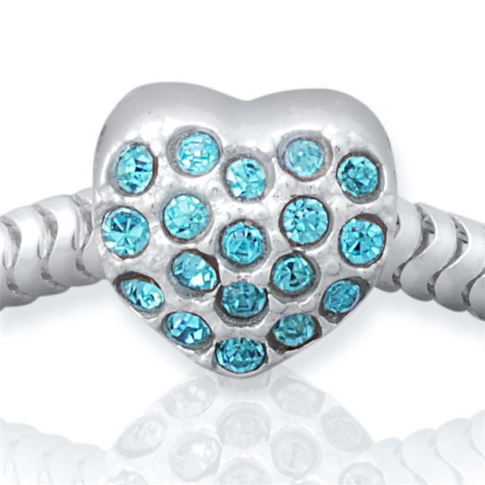 Modern silver bead: Sterling silver bead zirconia