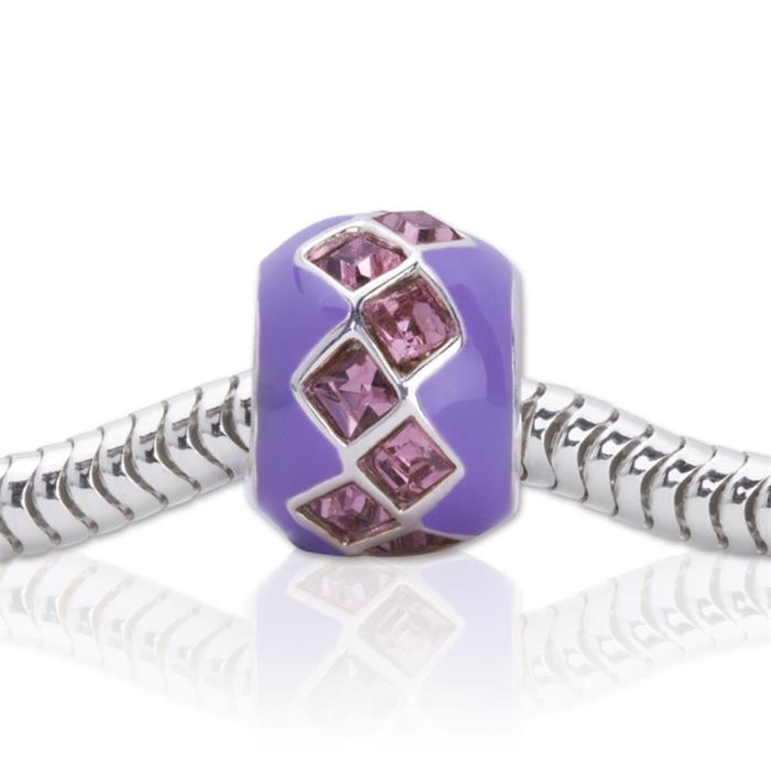 Exclusive silver bead: Sterling silver bead zirconia