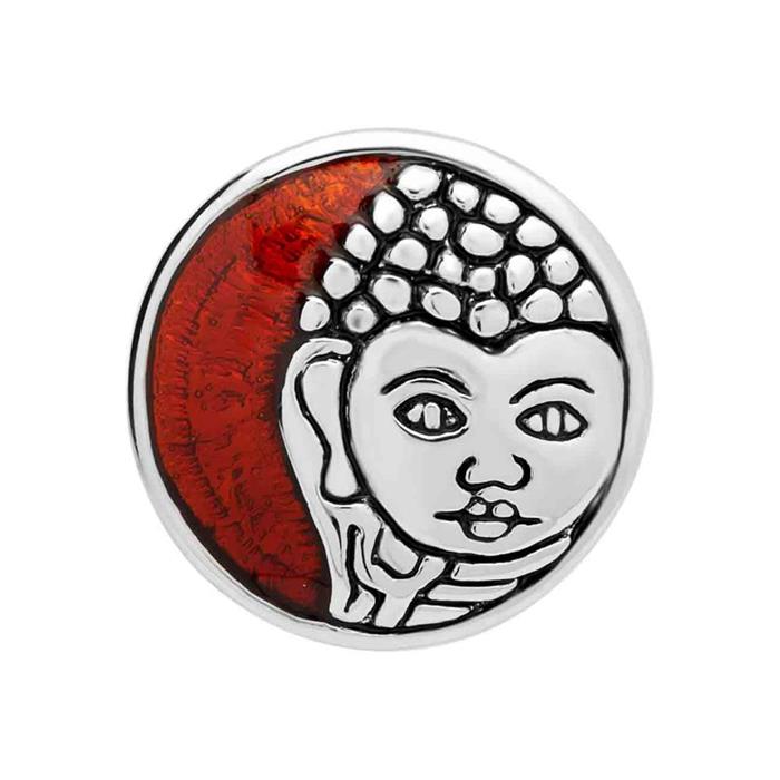 Button red enamel face