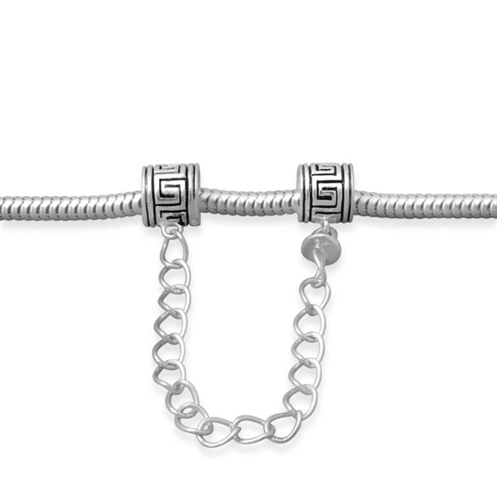 Sterling silver safety chain for beads