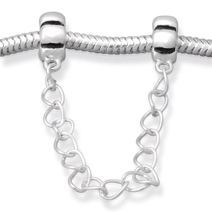 Sterling silver safety chain for beads