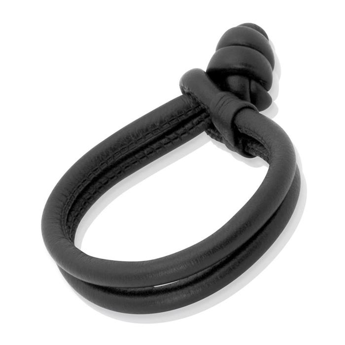 Black leather strap for clip charms