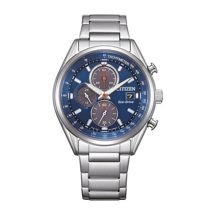 Men's analogue chronograph with Eco-Drive drive