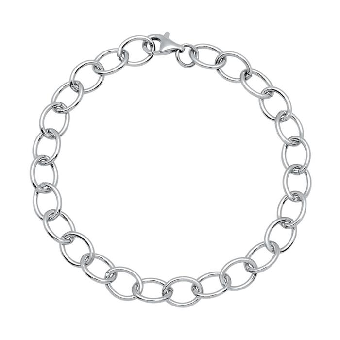 Sterling silver bead bracelet for charms