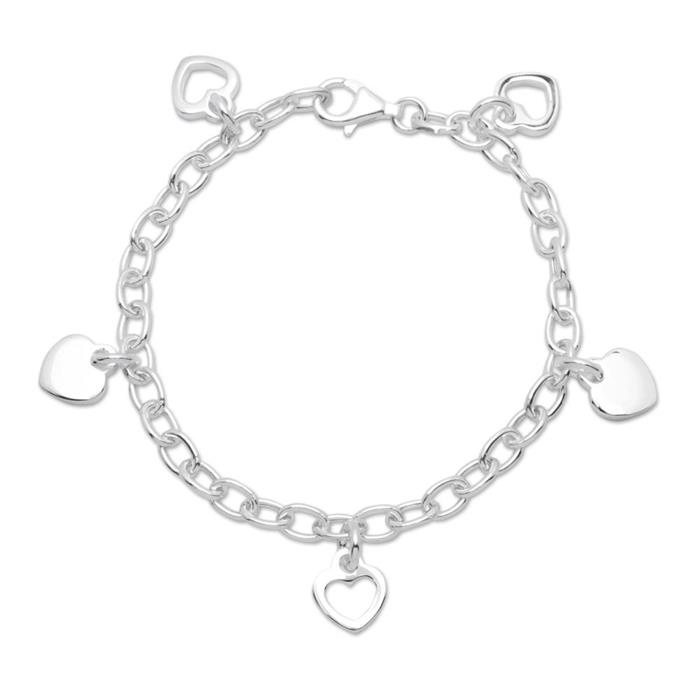 Sterling Silver Bead Bracelet For Charms