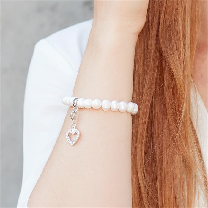 Stretchy pearl bracelet 17-21cm