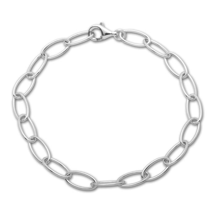 Sterling silver bracelet for charms 19cm