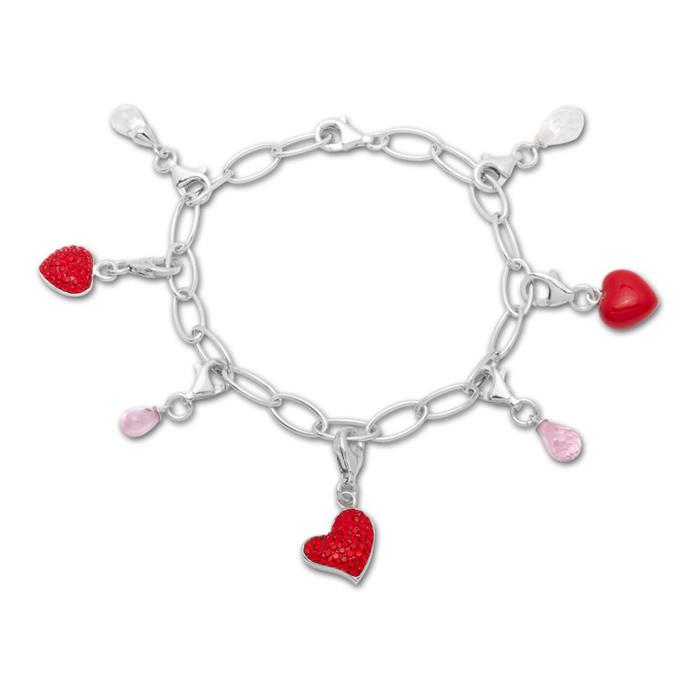 Sterling silver bracelet for charms 19cm