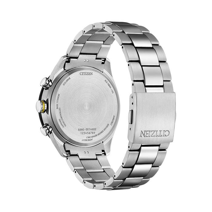 Men's super titanium radio controlled watch with eco drive