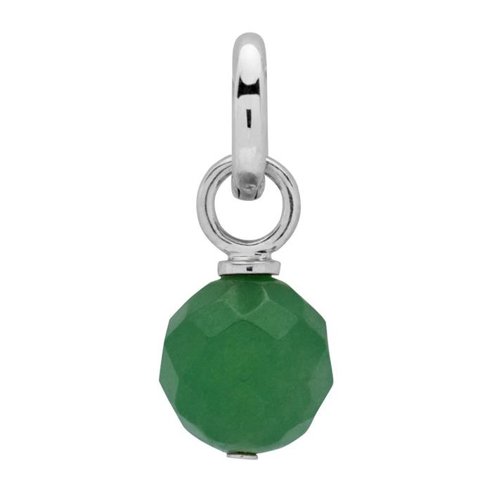 Sterling silver clipcharm with aventurine
