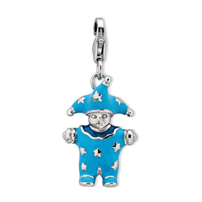 Exklusiver 925 Silber Clown Charm zum Einh&#xE4;ngen