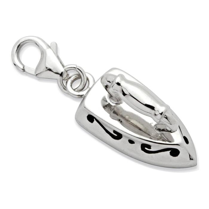 Sterling silver iron charm for wrap bracelets