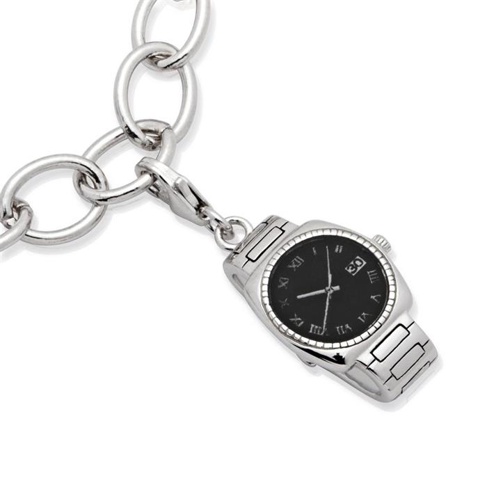 Exclusive sterling silver charm watch to hang in