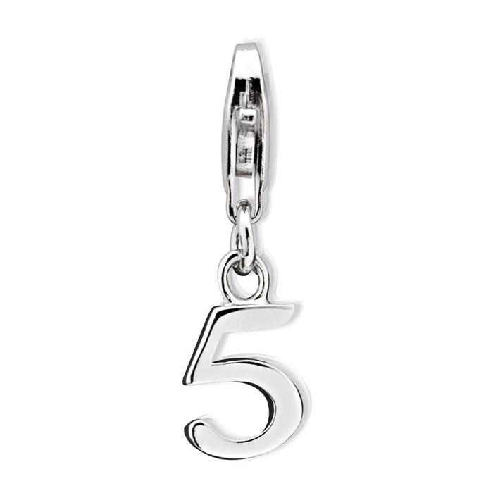 Exclusive Sterling Silver Charm Five To Hang In