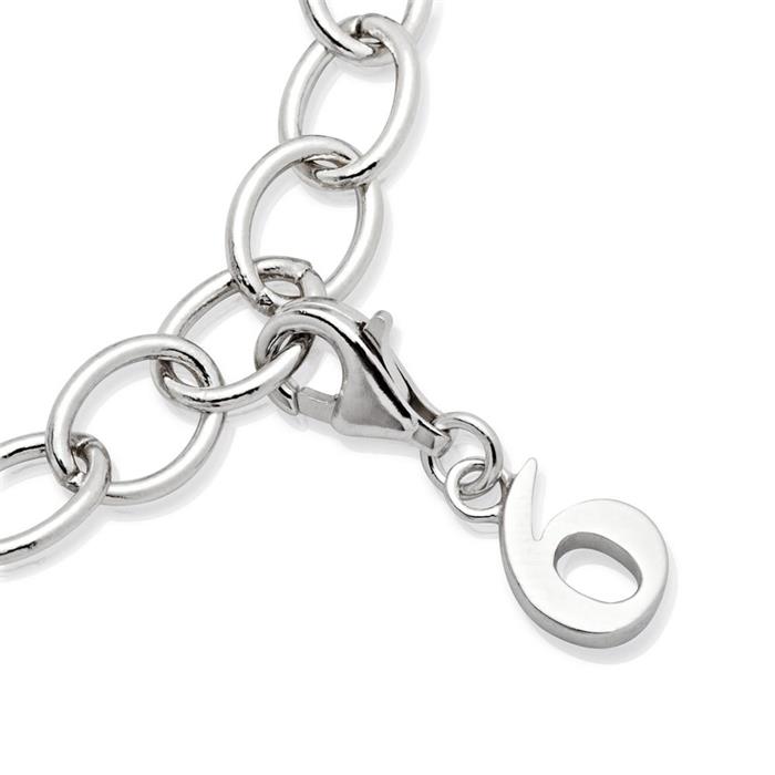 Silver charm six for wrap bracelets