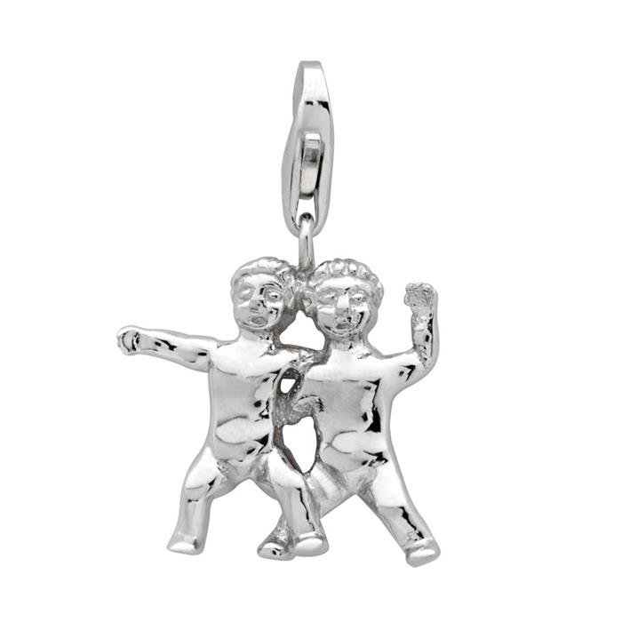 Sterling silver zodiac charm twins