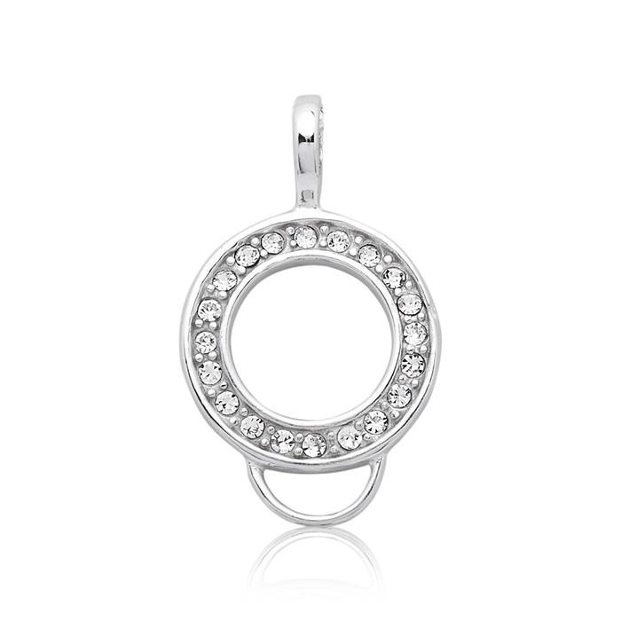 Pendant For Charms Sterling Sterling Silver With Zirconia