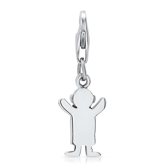 Shiny stainless steel charm boy