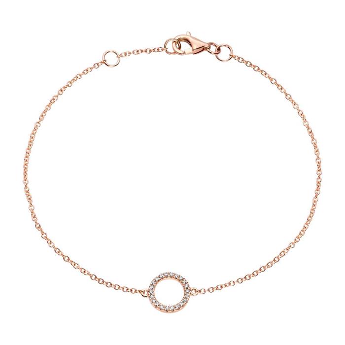 Damen Armband Kreis aus 750er Roségold