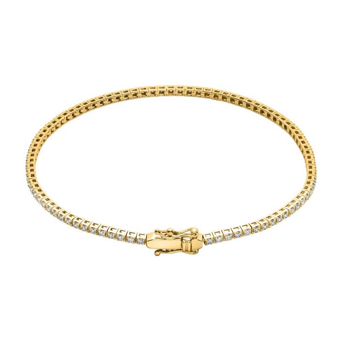 14K gold tennis bracelet with diamonds
