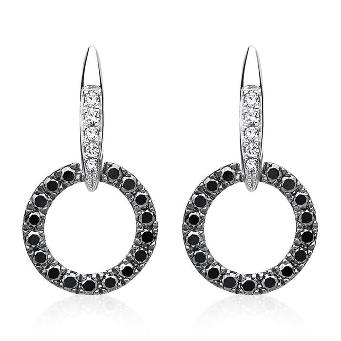 Earrings With Black Diamonds 0,25ct
