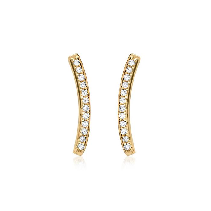 Pendientes oro amarillo 24 diamantes 0,09ct.