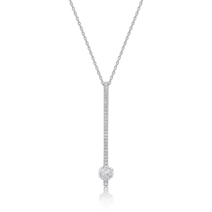 14ct white gold necklace 35 diamonds