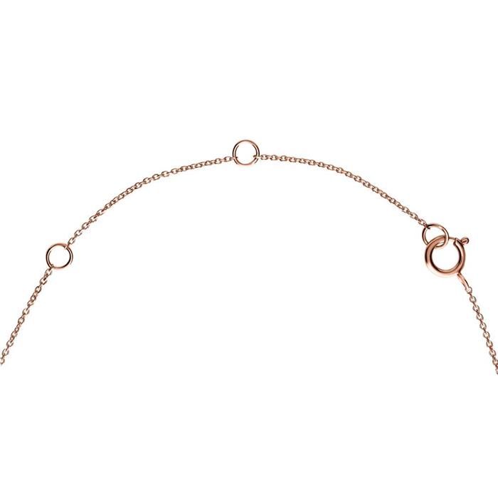 Ladies 14-carat rose gold necklace with diamonds