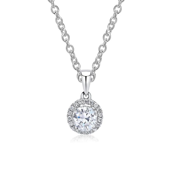 18ct white gold pendant with diamonds