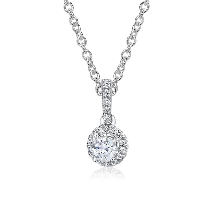 Necklace in 18ct white gold with diamonds