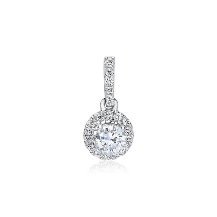 18ct white gold pendant with diamonds