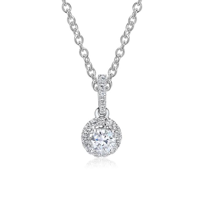 18hoops white gold pendant with diamonds