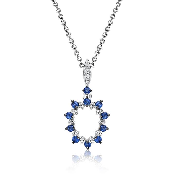 14ct Necklace Gold Sapphire 0,23ct
