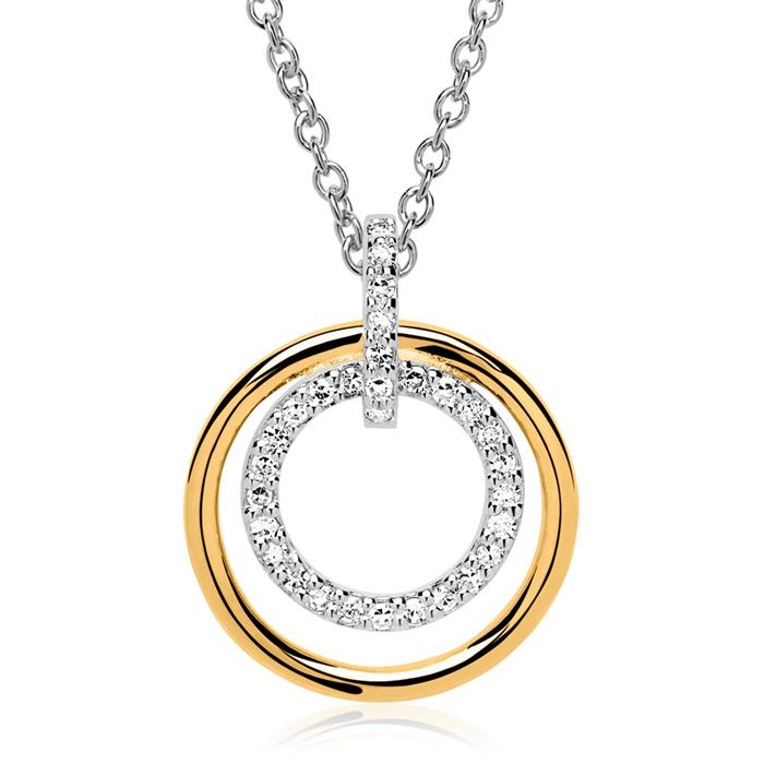 Hanger cirkelt met 14 karaat gouden Diamanten