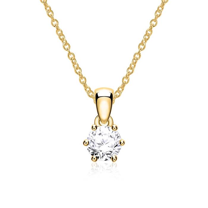 14ct Gold Chain For Ladies With Diamond