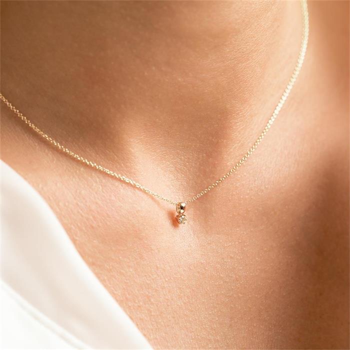 Diamond Necklace For Ladies In 585 Carat Gold