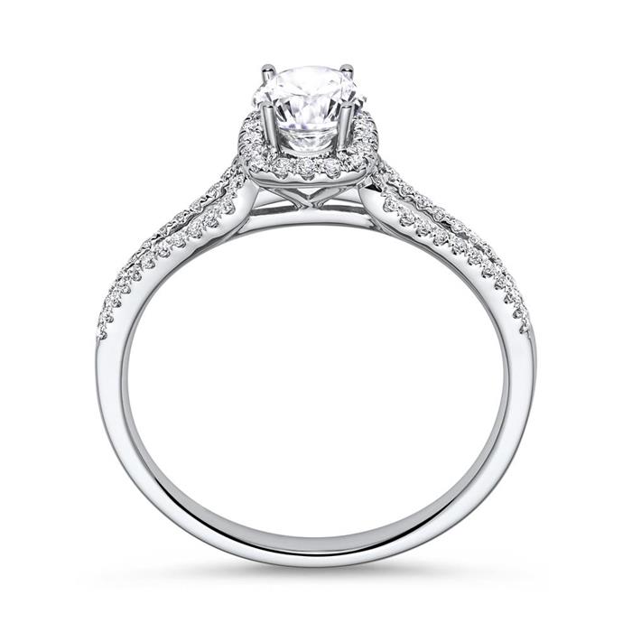 Diamant ring Diamanten 0.54 ct totaal witgoud