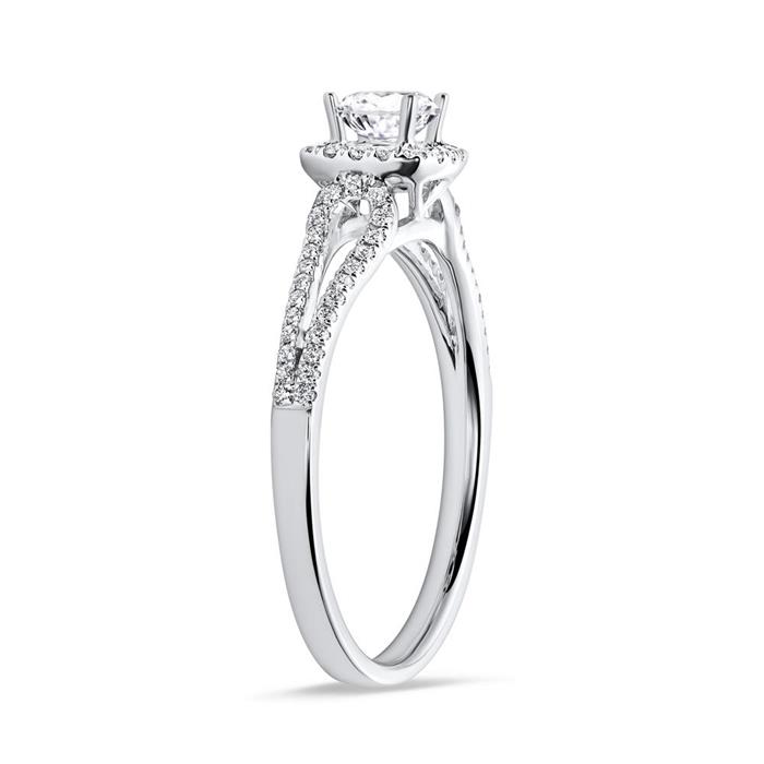 Diamant ring Diamanten 0.54 ct totaal witgoud