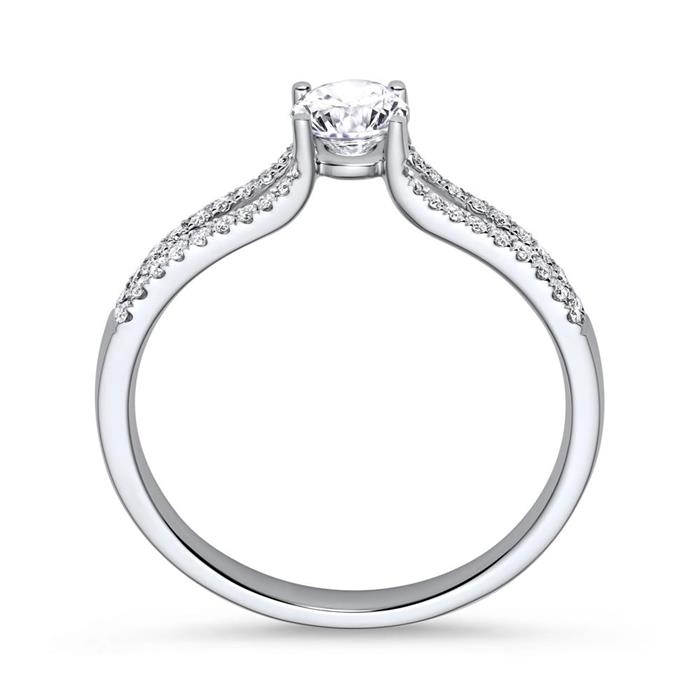 Engagement ring with diamonds 0,50ct total