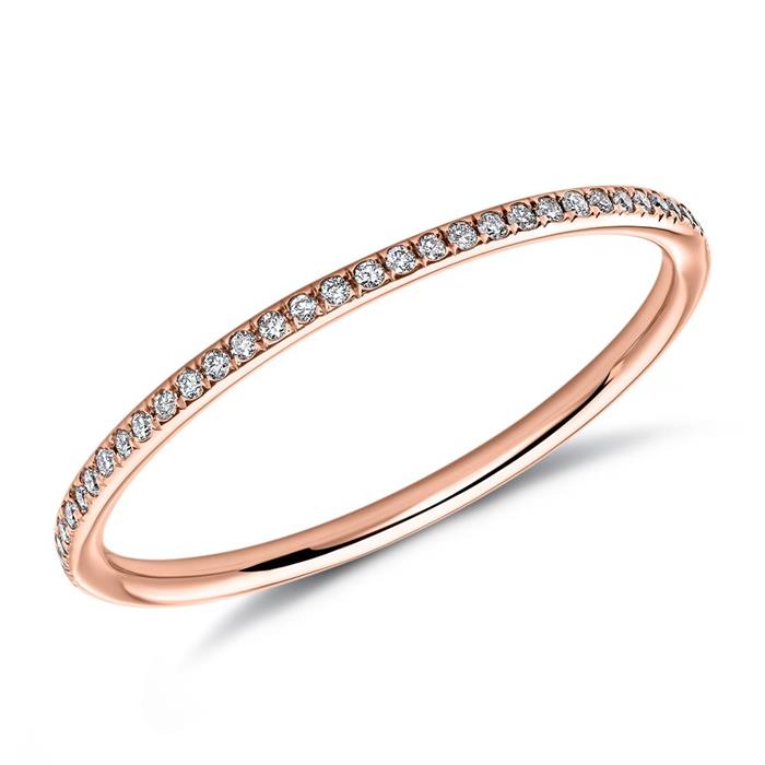 Eternity ring Diamanten ring roségoud 18 karaat goud