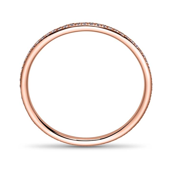 Eternityring diamond ring rose gold 18ct gold