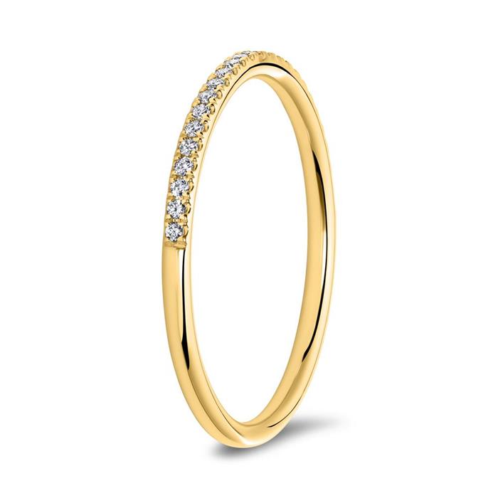 Filigraan Diamanten ring in 18 karaat geelgoud