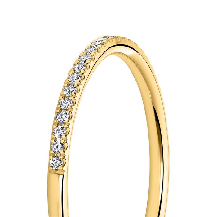 Filigraan Diamanten ring in 18 karaat geelgoud