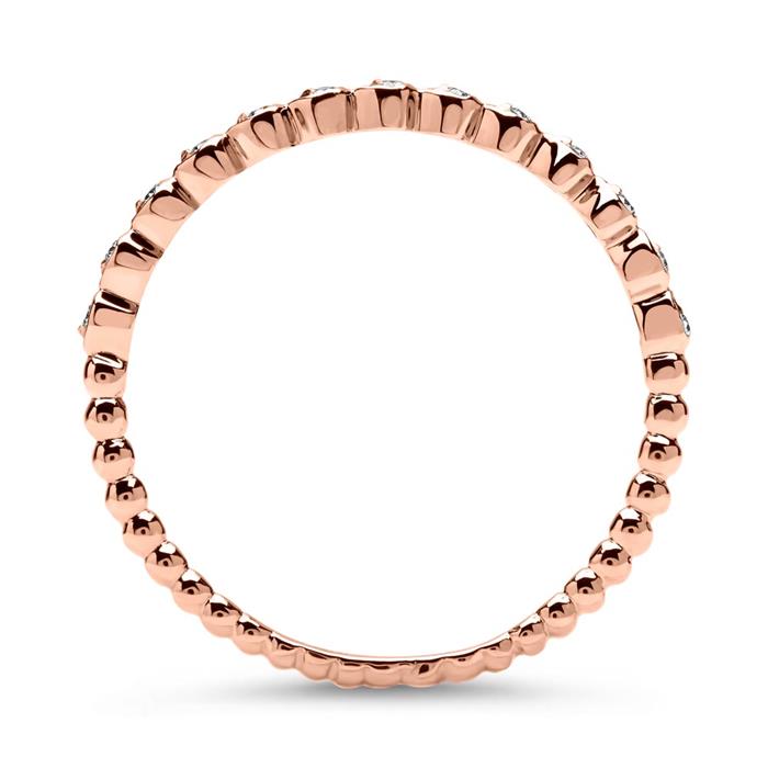 18 karaat ros&#xE9;gouden eternity ring 13 Diamanten