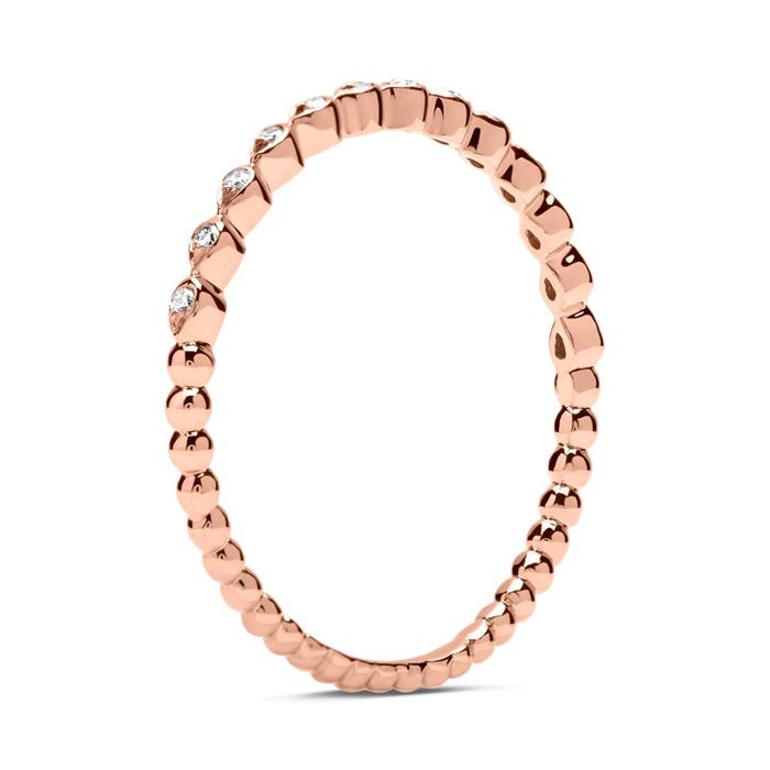 18 karaat roségouden eternity ring 13 Diamanten