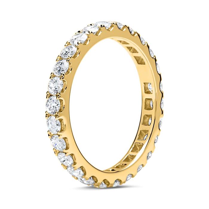 14 quilates anillo de oro eternidad 26 diamantes