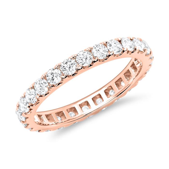 14 quilates anillo eternidad oro rosa 26 diamantes