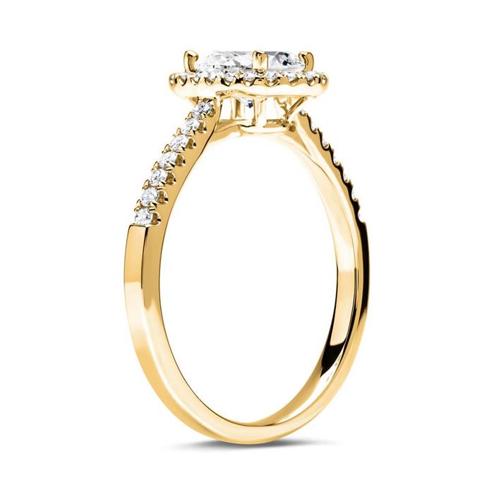 18 carat gold engagement ring with diamonds