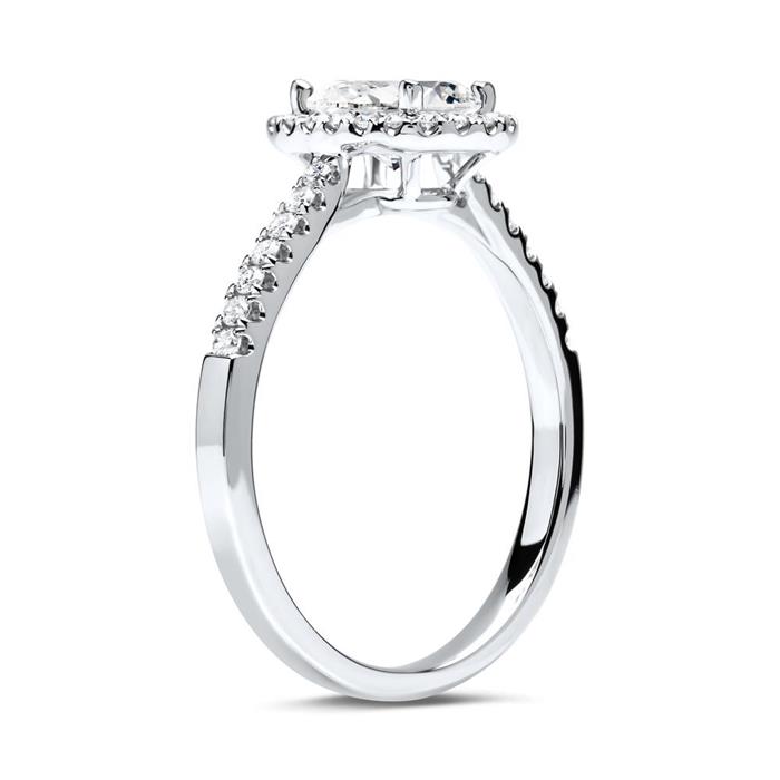 18ct white gold engagement ring with diamonds