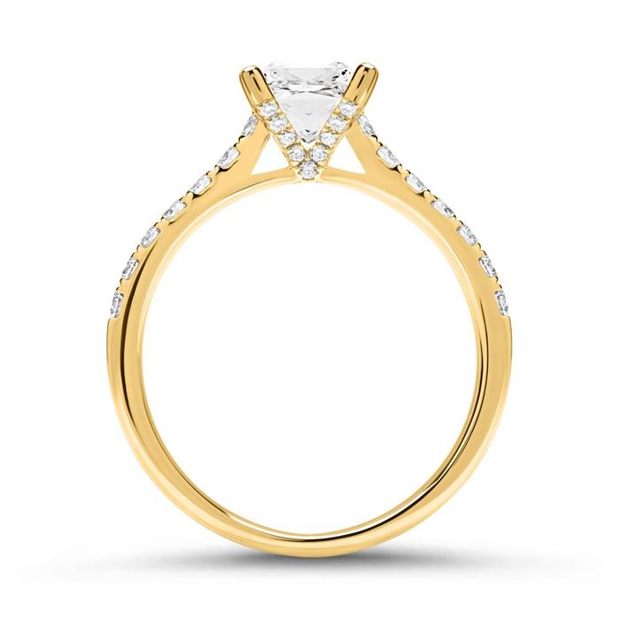 Engagement ring 14ct gold with diamonds